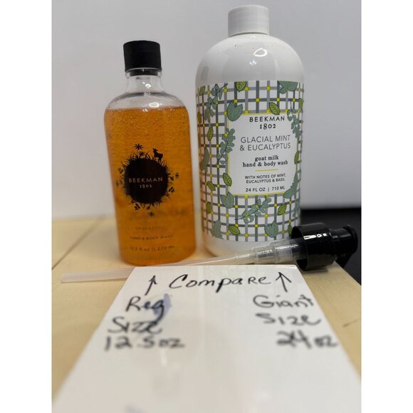 BEEKMAN 1802 - NEW - GLACIAL MINT BODY LOTION WITH PUMP - SUPER SIZE - Picture 3 of 5